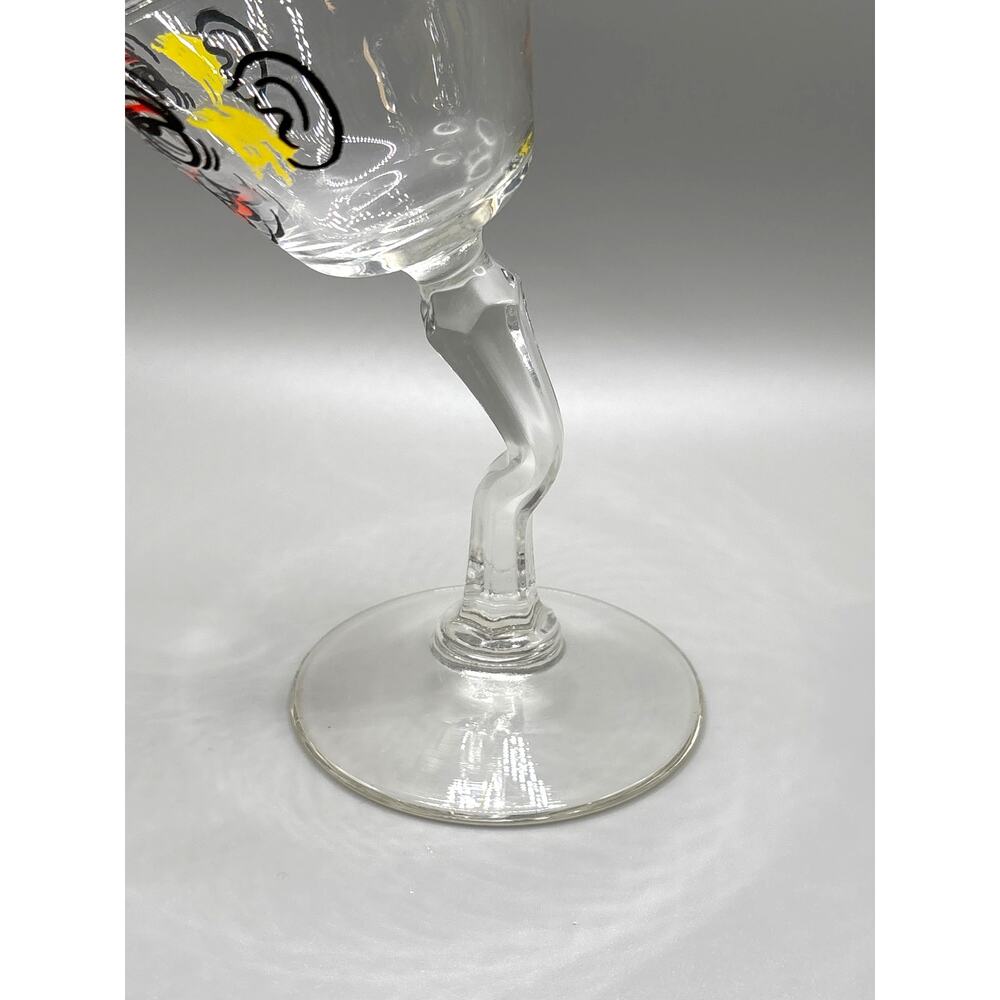 Tipsy Martini Glass "Gay Fad" by Beau Brummel Novelty 1950's Silly Glass Retro - Picture 5 of 7